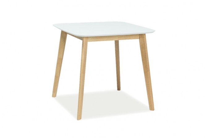 BIELLA - Stilrent matbord med vacker träfanér 80 cm