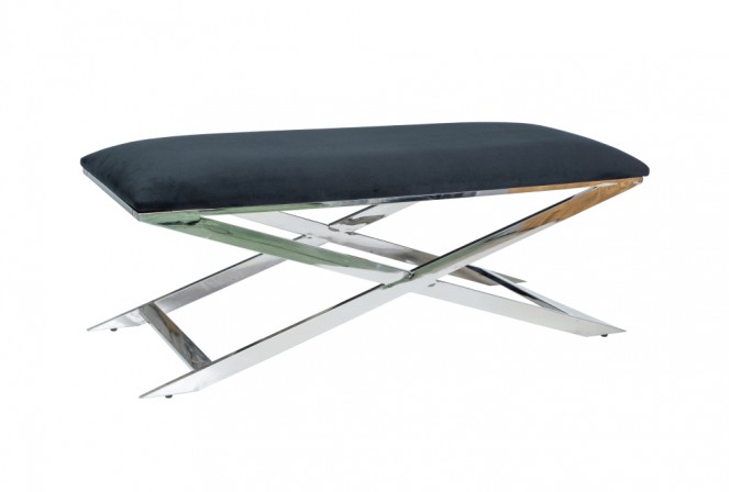 JEANNE - Lyxig sittbänk i sammet unik design 120 cm