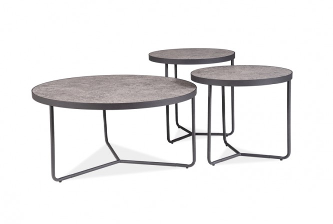 REBUS - Set med soffbord med betongeffekt