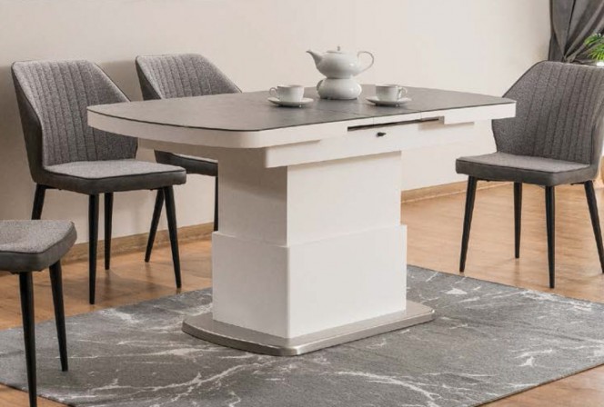 MEGATON - Utdragbart soffbord gråvit