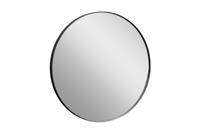 Round mirror in a black frame Ø 80 x 4 cm