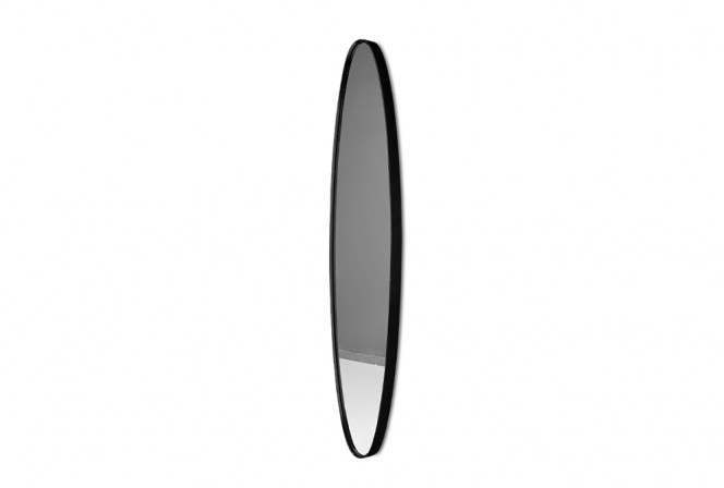 Elongated mirror in a black frame 25 x 119 x 4 cm