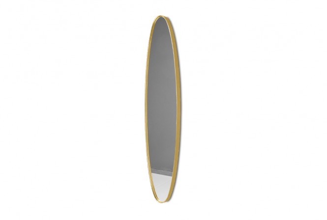 Longitudinal mirror in a golden frame 23 x 97 x 4 cm