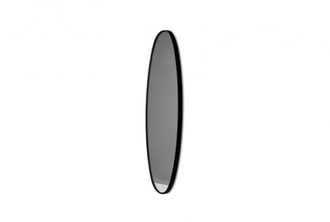 Elongated mirror in a black frame 21 x 77 x 4 cm
