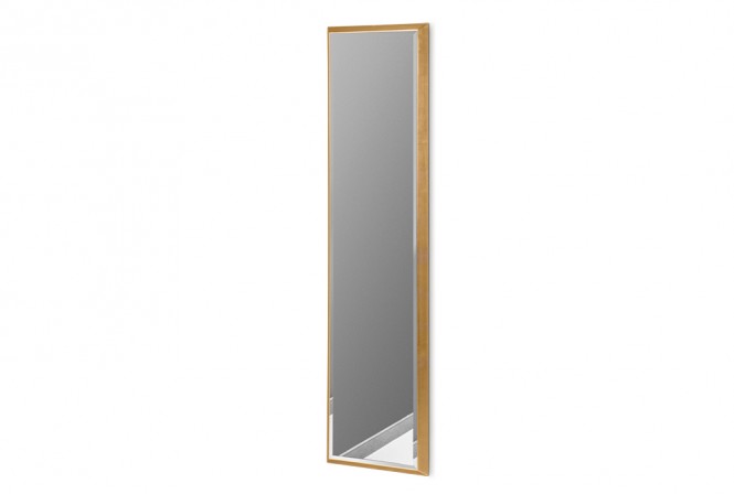Modern mirror in a golden frame 28 x 118 cm