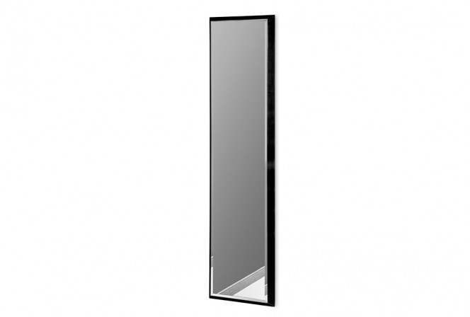 Modern mirror in a black frame 28 x 118 cm