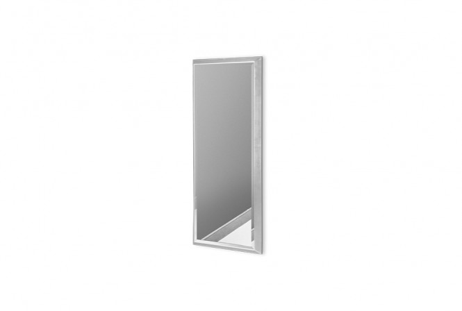 Modern mirror in a silver frame 18 x 53 cm