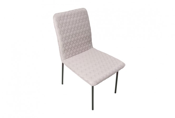 Upholstered gray quilted chair for the living room height 90 cm
