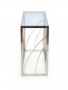 VINTERGATAN - Konsol-/sminkbord i häftig design glas/stål 120x40 cm