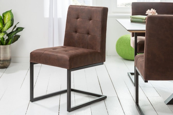 Cantilever chair Rider vintage brown
