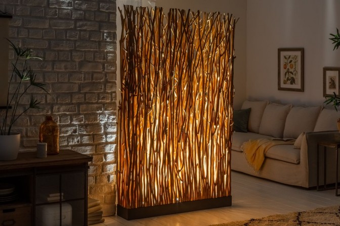 PARABENZ - Handgjord golvlampa i massivt trä 180 cm