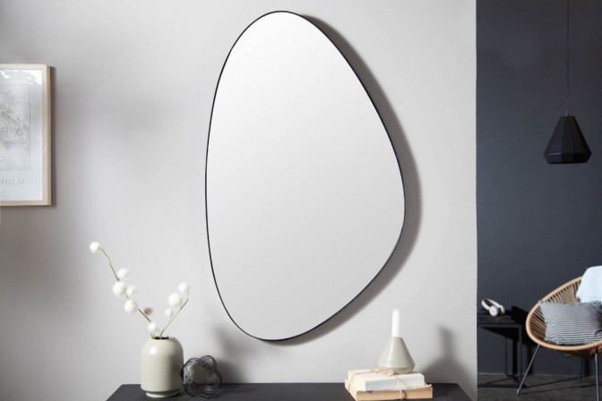 Wall mirror Noemi 90cm asymmetrical black