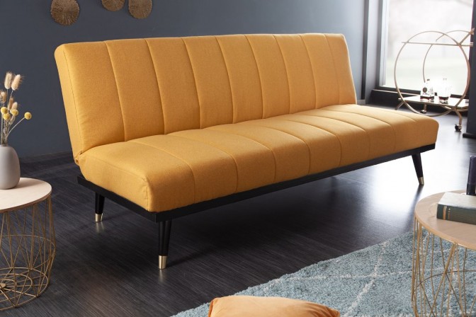 Petit Beaute sofa bed 180cm mustard yellow
