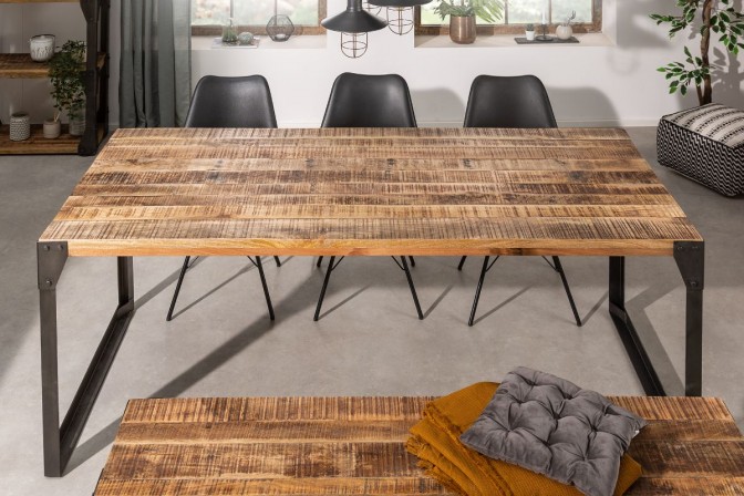 Factory dining table 200cm natural mango