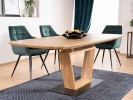 Santiago table oak / black mat