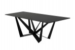 Designer dining table black marble top 180x90x75 cm