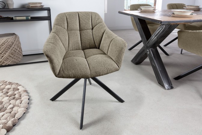 Chair Papillon light brown rotatable