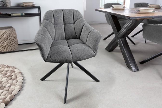 Rotating chair Papillon dark gray