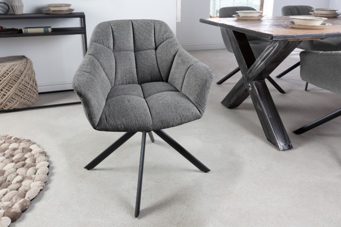 Rotating chair Papillon dark gray