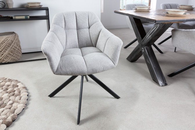Chair Papillon light gray rotatable