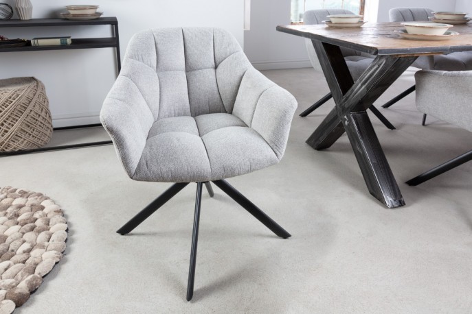 Chair Papillon light gray rotatable