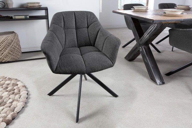 Chair Papillon anthracite rotatable