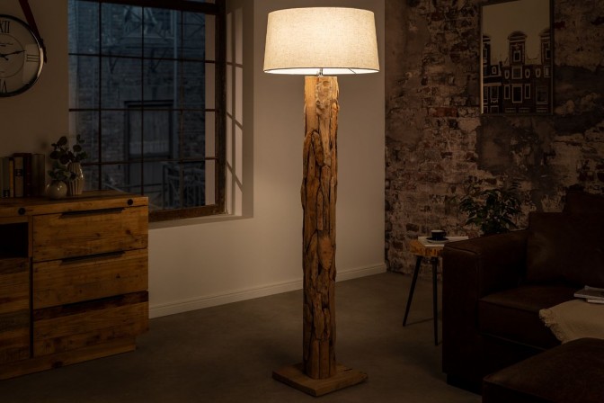 DRIFTWOOD - 134cm Golvlampa stomme i naturlig teakträ