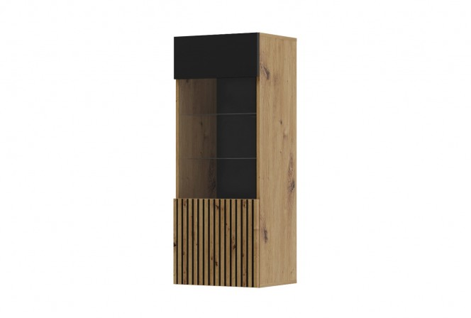 Hanging cabinet Auris 1D 45 cm artisan oak / black mat