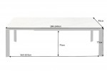 Extendable dining table X7 180-240cm white marble