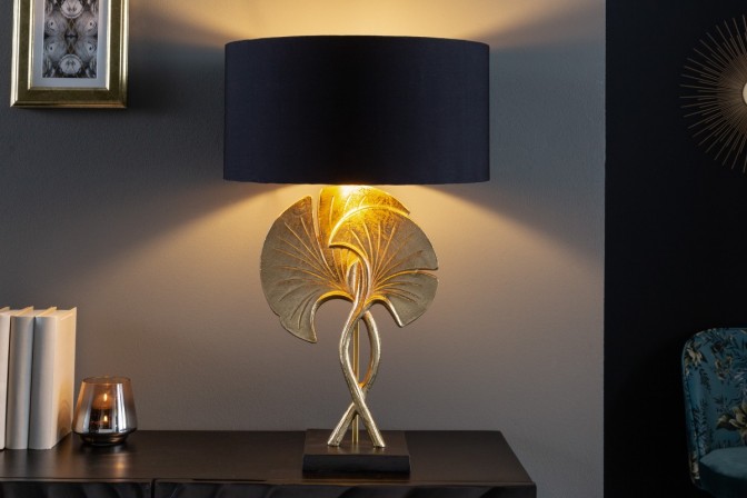 FIRENCE - 62 cm bordslampa i guld/svart