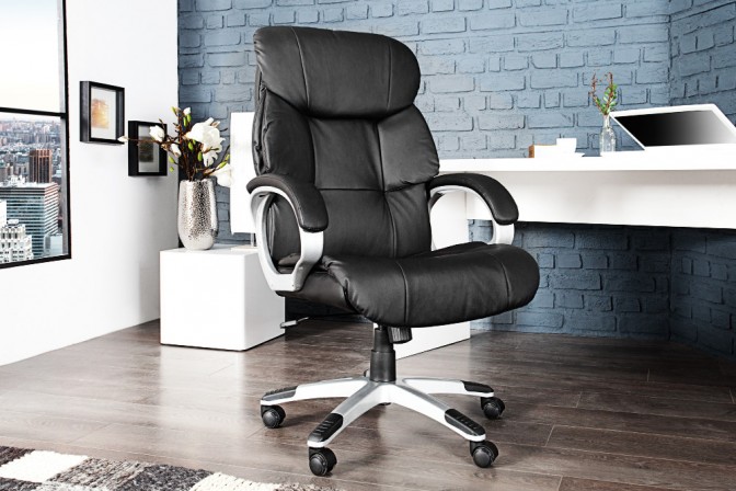 DOUBLE XL - kontorsstol i svart